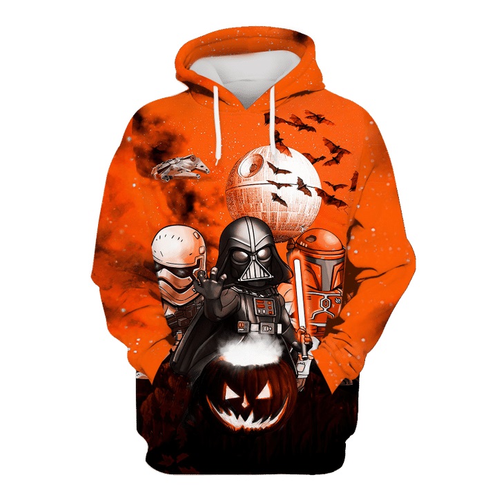 Star Wars Darth Vader Boba Fett Stormtrooper halloween night 3d hoodie