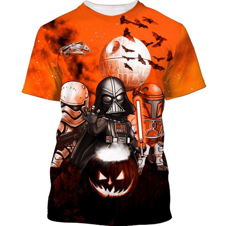Star Wars Darth Vader Boba Fett Stormtrooper halloween night 3d t-shirt and hoodie