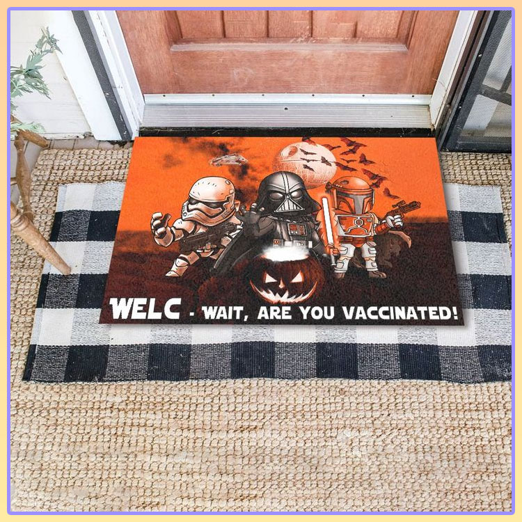 Star Wars Darth Vader Stormtrooper Boba Fett Halloween Are You Vaccinated Doormat2