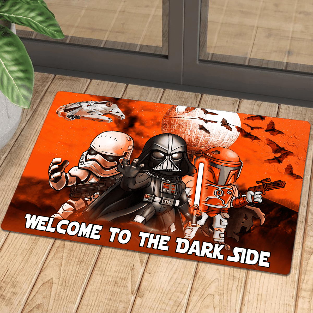 Star Wars Darth Vader Stormtrooper Boba Fett Welcome to the dark side doormart 3