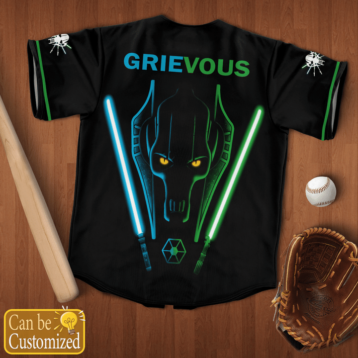 Star Wars Grievous Custom Name Baseball Jersey Shirt4