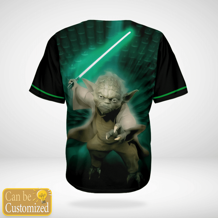 Star Wars Yoda Custom Name Baseball Jersey Shirt2
