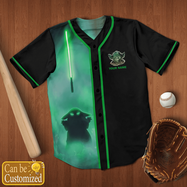 Star Wars Yoda Custom Name Baseball Jersey Shirt3