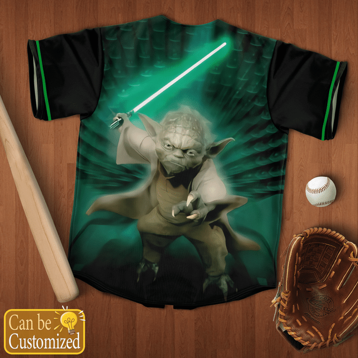 Star Wars Yoda Custom Name Baseball Jersey Shirt4