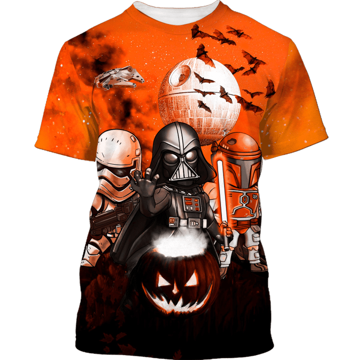 Star wars darth vader boba fett stormtrooper halloween night shirt
