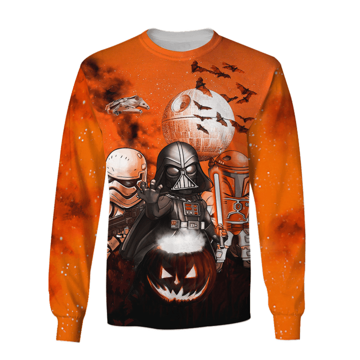 Star wars darth vader boba fett stormtrooper halloween night sweatshirt