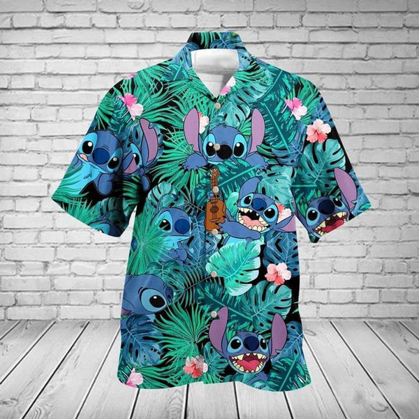 Stitch tropical hawaiian shirt and short sleeve shirt