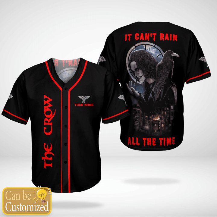 The Crow It Cant Rain All The Time Custom Name Baseball Jersey Shirt