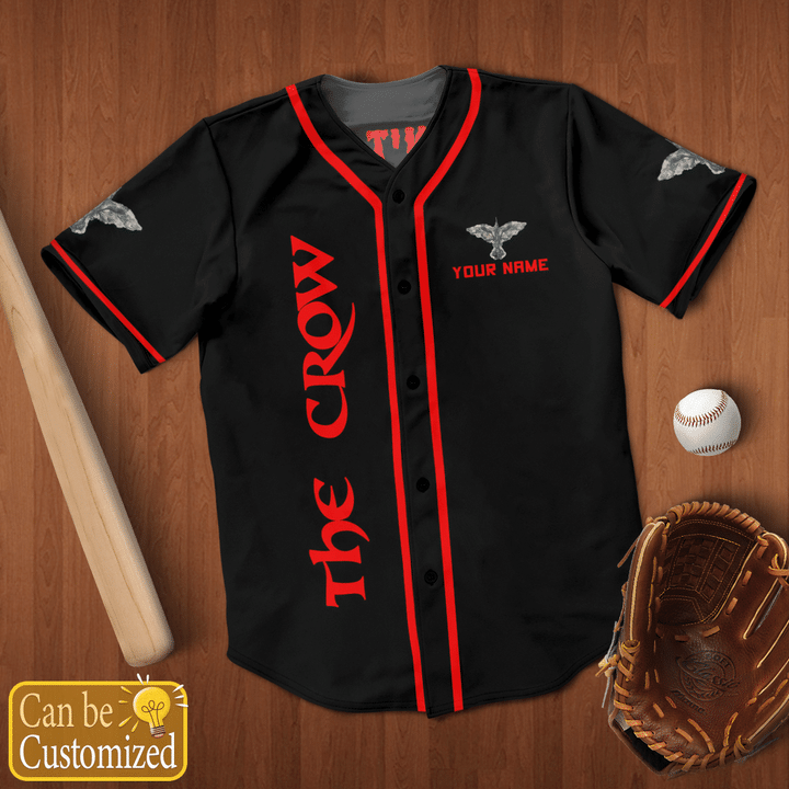 The Crow It Cant Rain All The Time Custom Name Baseball Jersey Shirt3