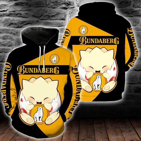 Togepi pokemon Bundaberg brewed 3d hoodie