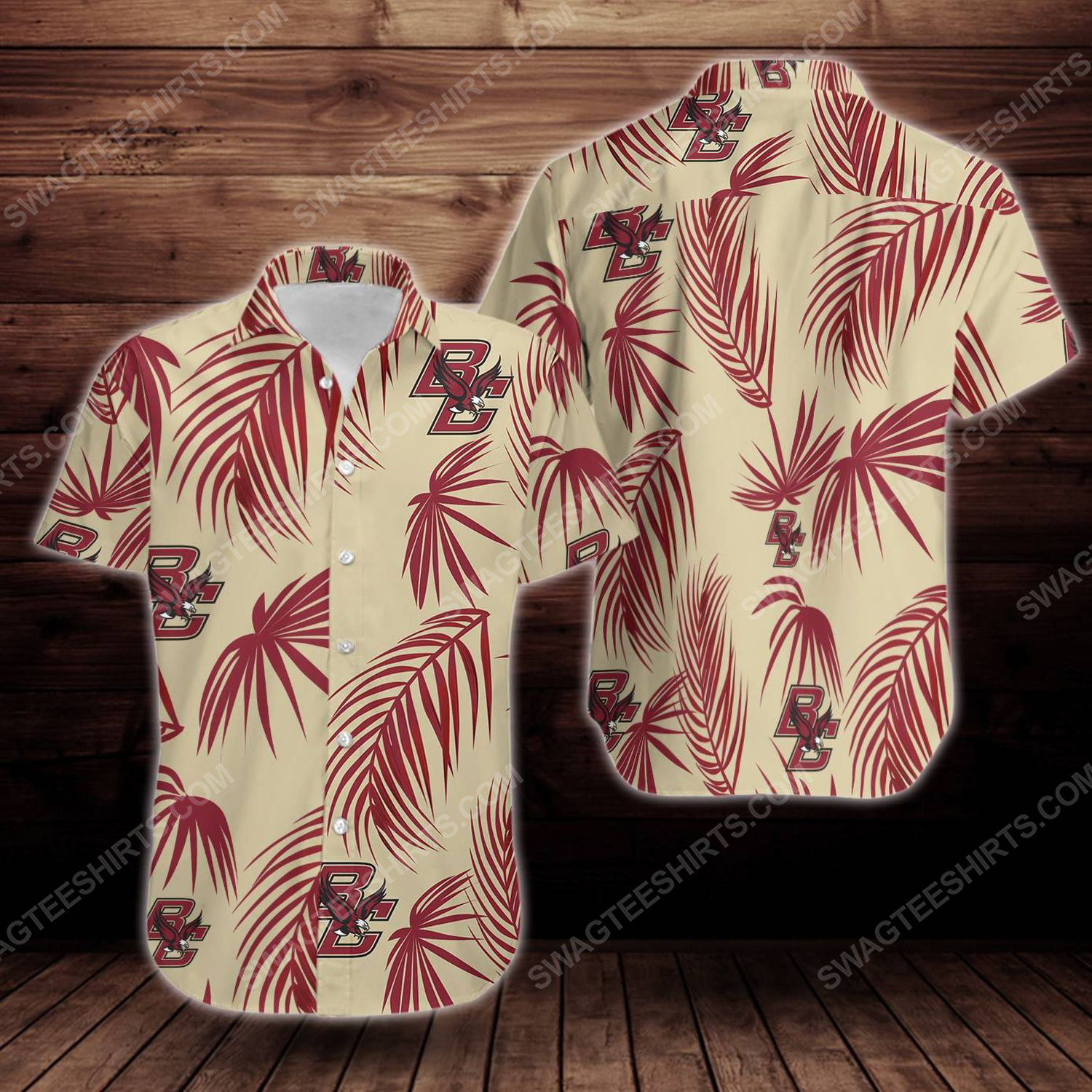 [special edition] Tropical boston college eagles short sleeve hawaiian shirt – maria