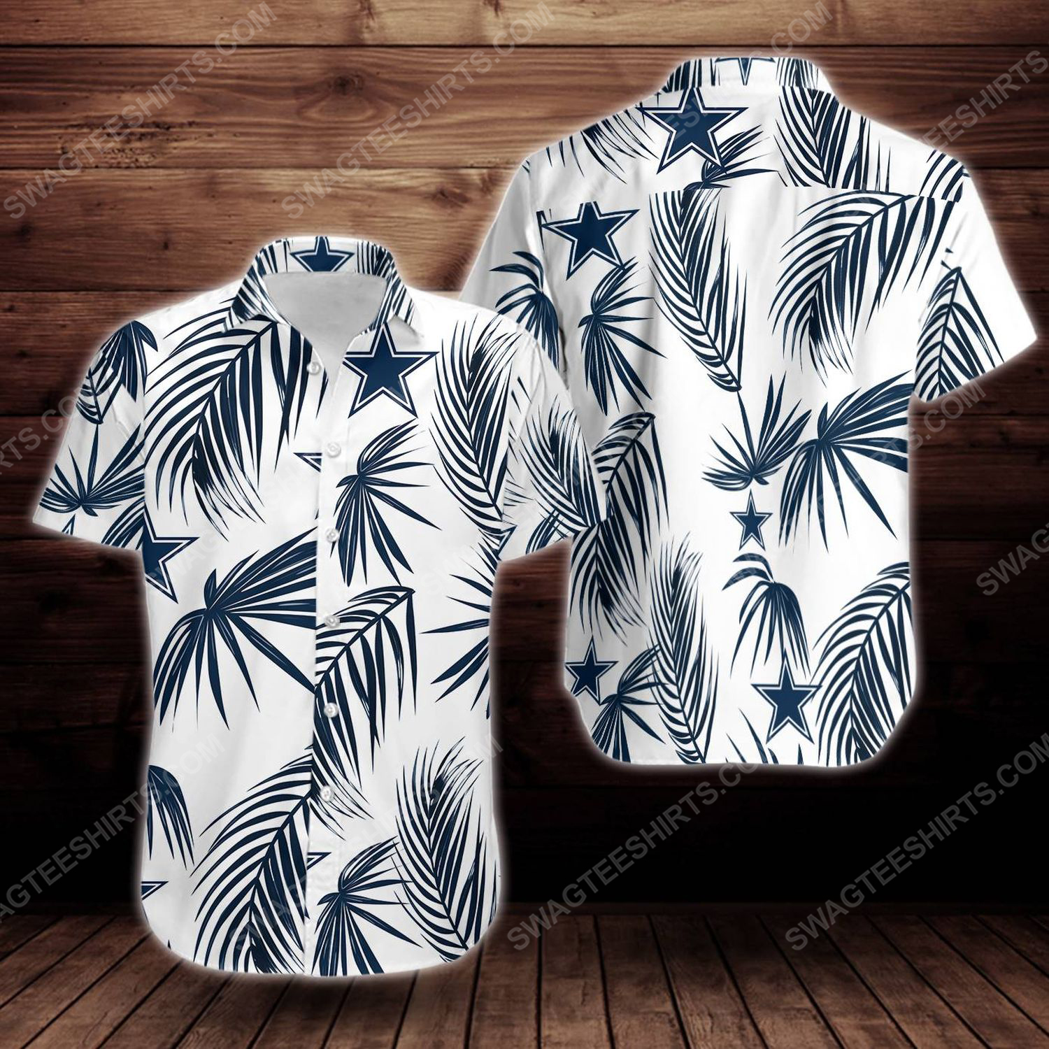 Tropical summer dallas cowboys short sleeve hawaiian shirt 1