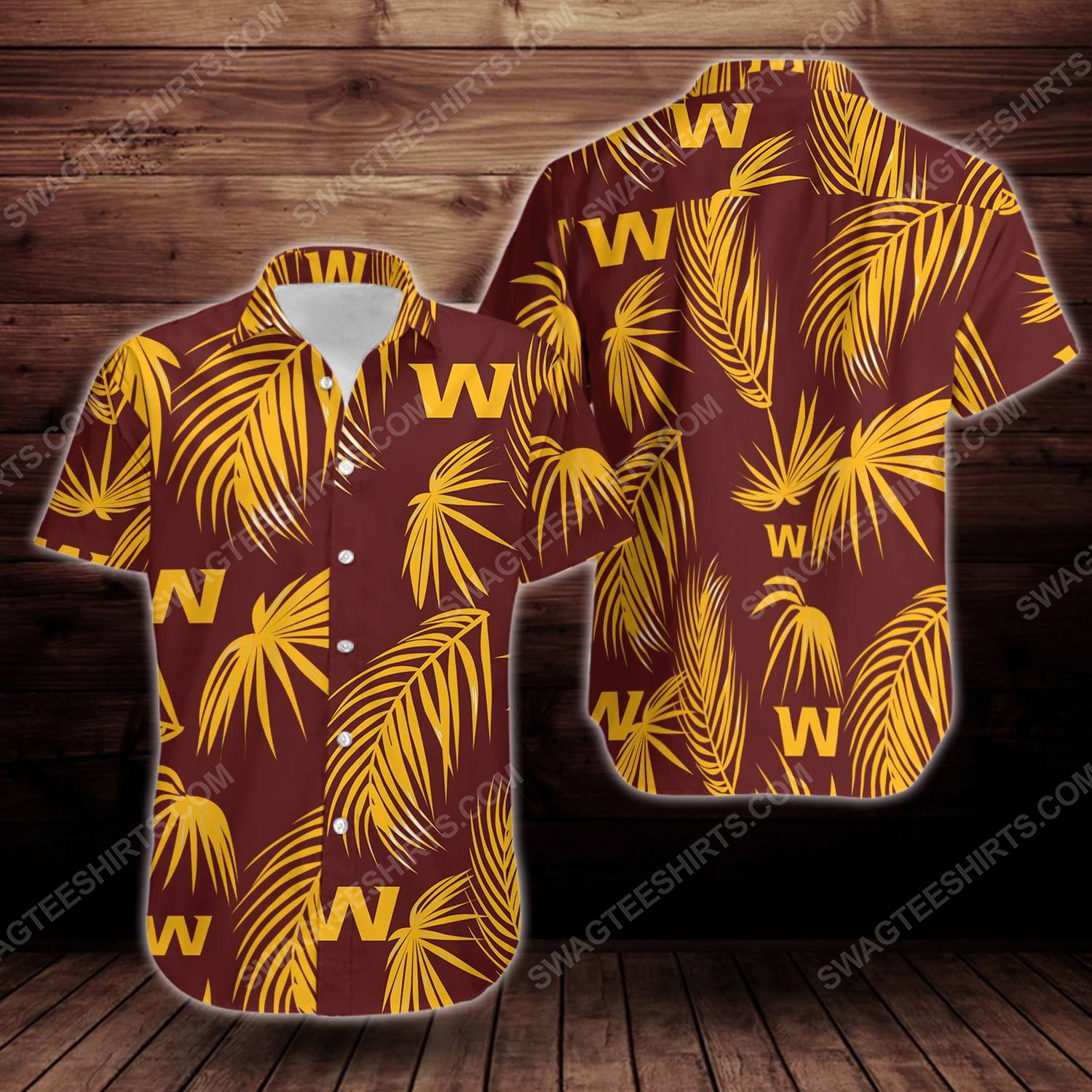 Tropical summer washington football team short sleeve hawaiian shirt 1
