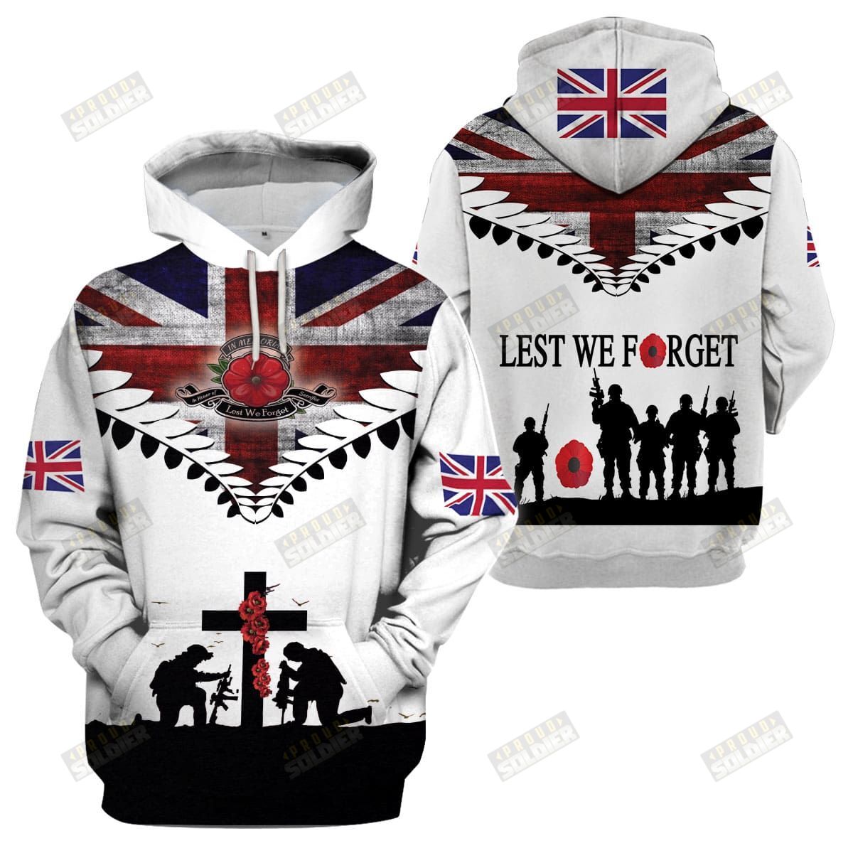 UK veterans lest we forget 3d hoodie and shirt – LIMITED EDITION