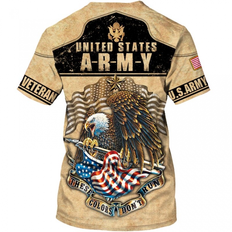 United States Army These Color Don't Run Eagle 3d shirt, hoodie 4.1