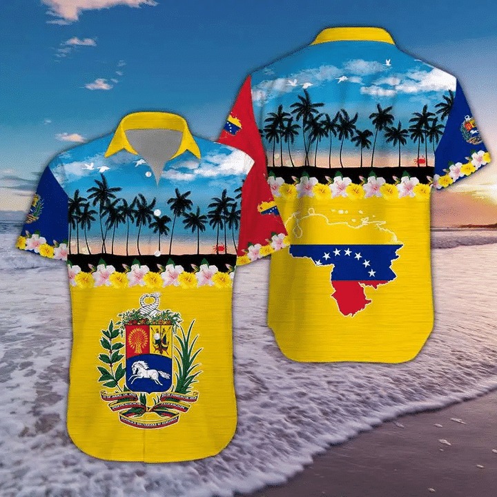 Venezuela Tropical Short Sleeve Hawaiian Shirt