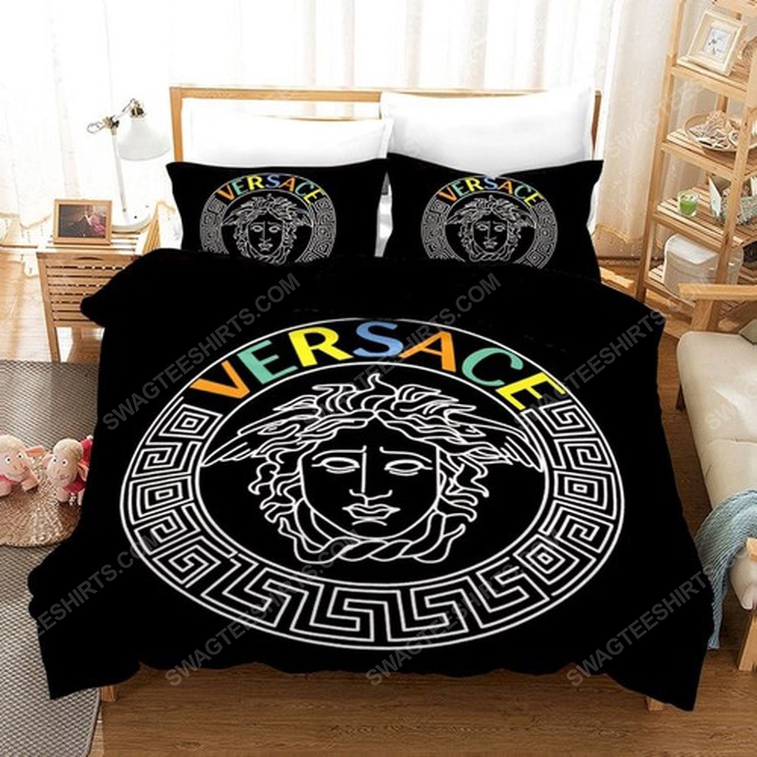 Versace home colorful full print duvet cover bedding set 1