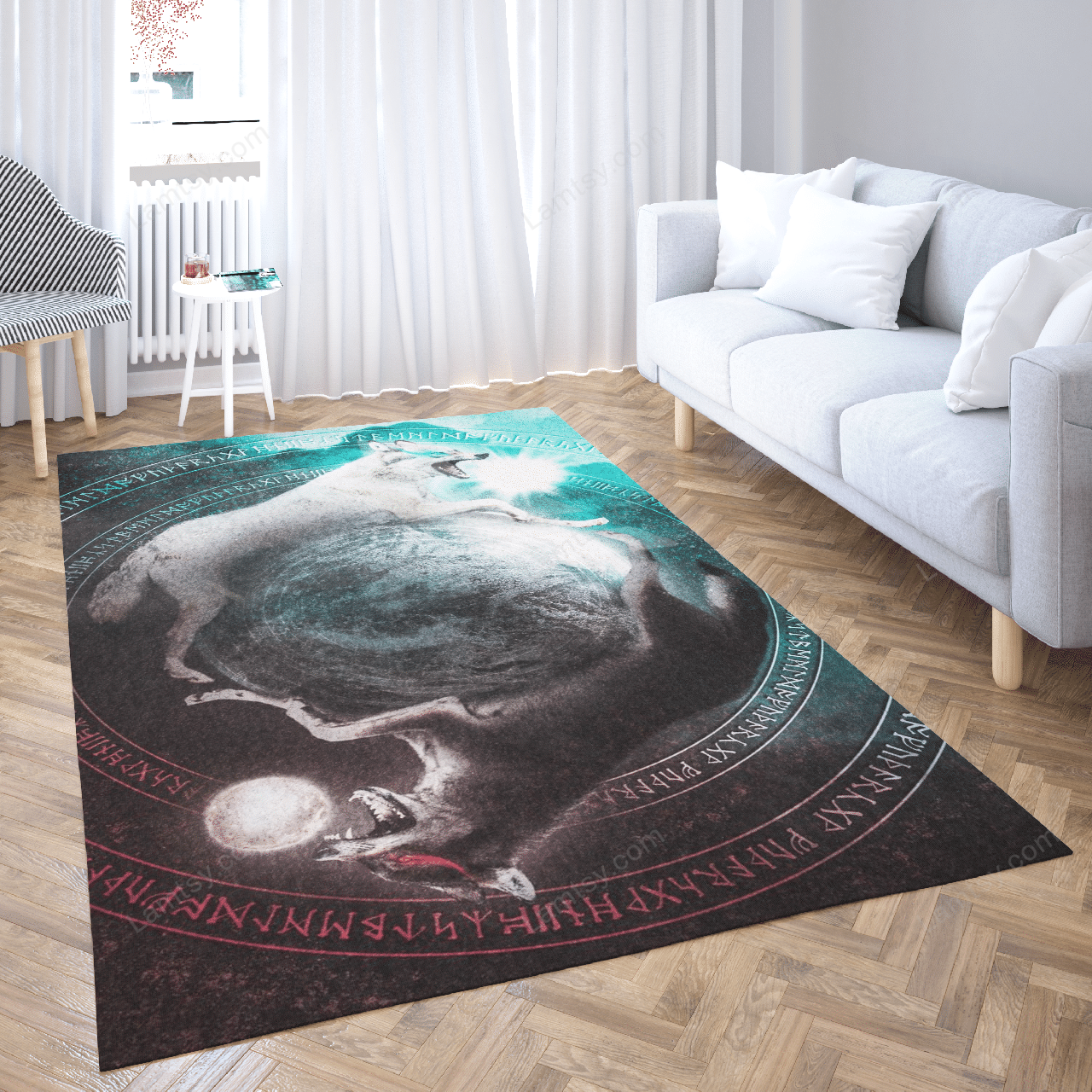 Viking Wolf Yin Yang rug – LIMITED EDITION