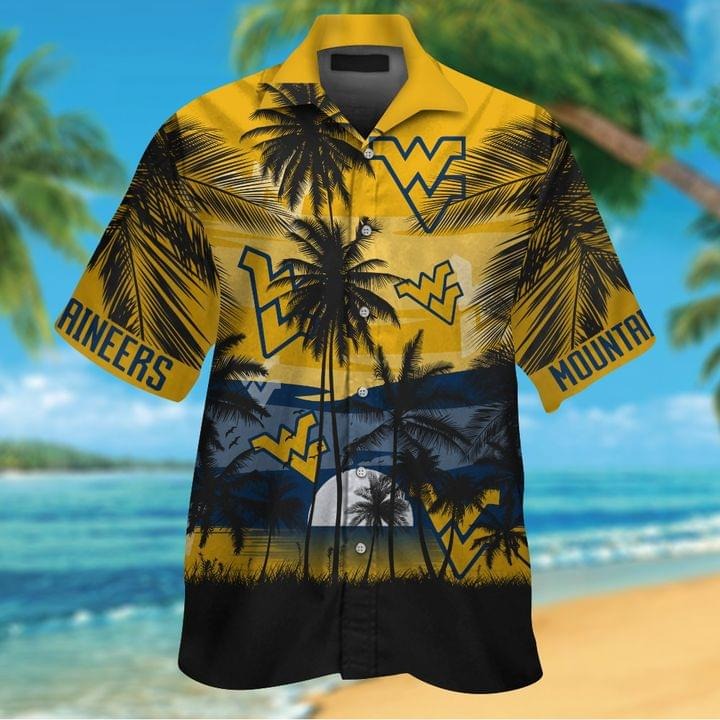 West Virginia Mountaineers Tropical Short Sleeve Hawaiian Shirt
