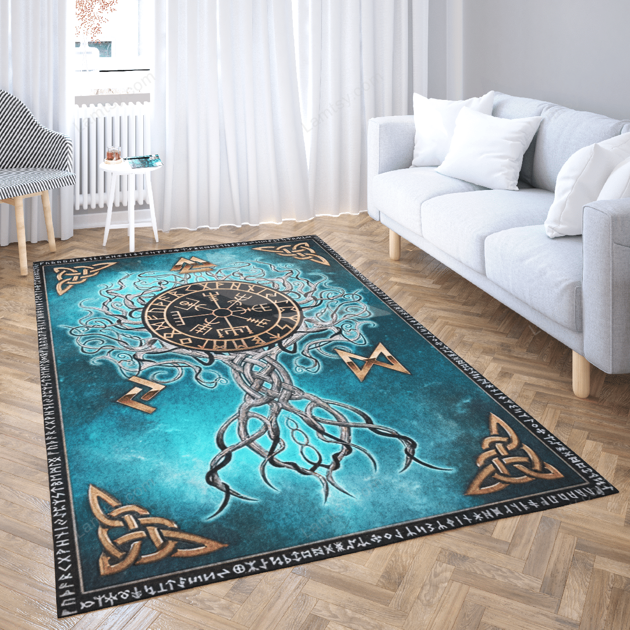 Wicca Tree of Life Viking rug 1