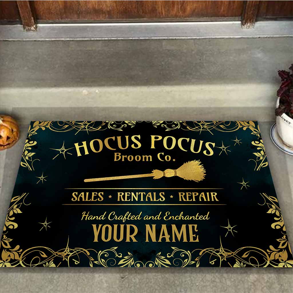 Witch Hocus Pocus broom sales rentals repair custom Personalized doormat 1