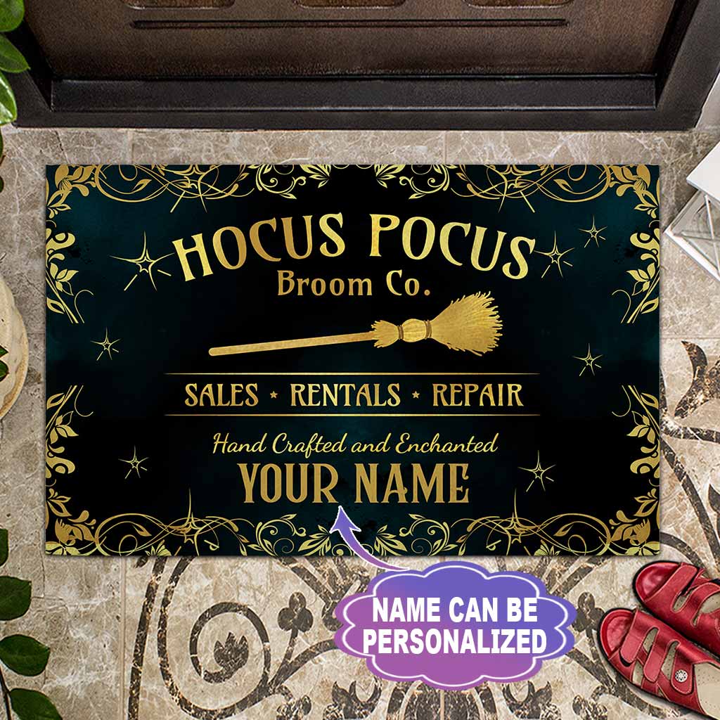 Witch Hocus Pocus broom sales rentals repair custom Personalized doormat – LIMITED EDITION